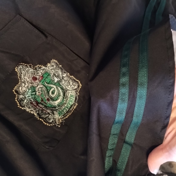 Romwe Harry Potter Slytherin suspender skirt JUNIORS Large 8/10 Hogwarts - Picture 8 of 13